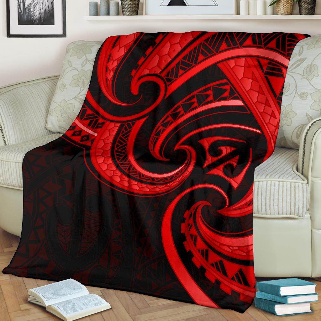 new-zealand-maori-mangopare-premium-blanket-polynesian-red