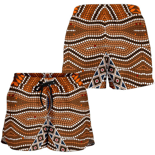 Aboriginal Shorts, Indigenous Dot Painting Women - Vibe Hoodie