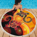 aboriginal-beach-blanket-couple-aboriginal-lizards
