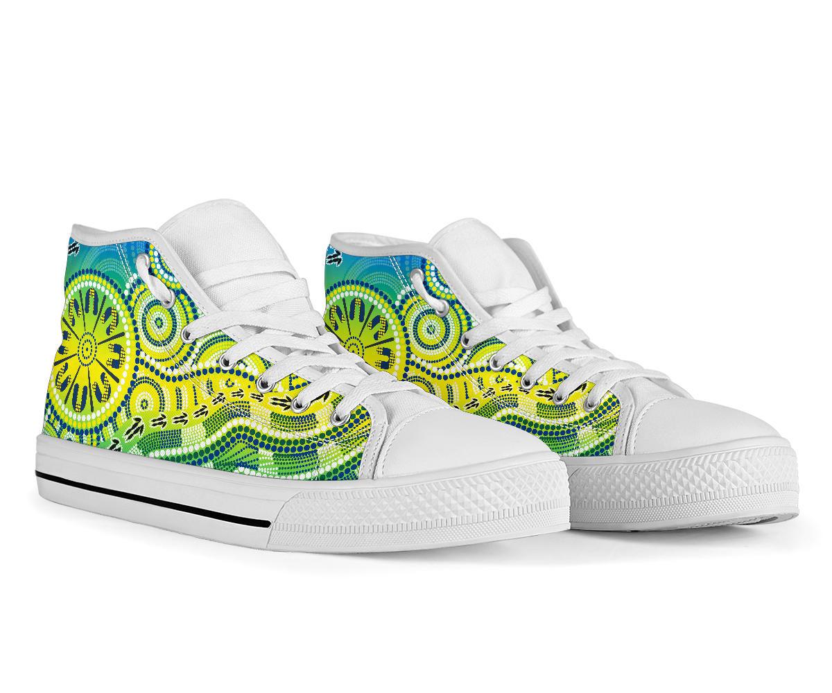 aboriginal-high-top-shoes-dot-painting-indigenous-circle-patterns