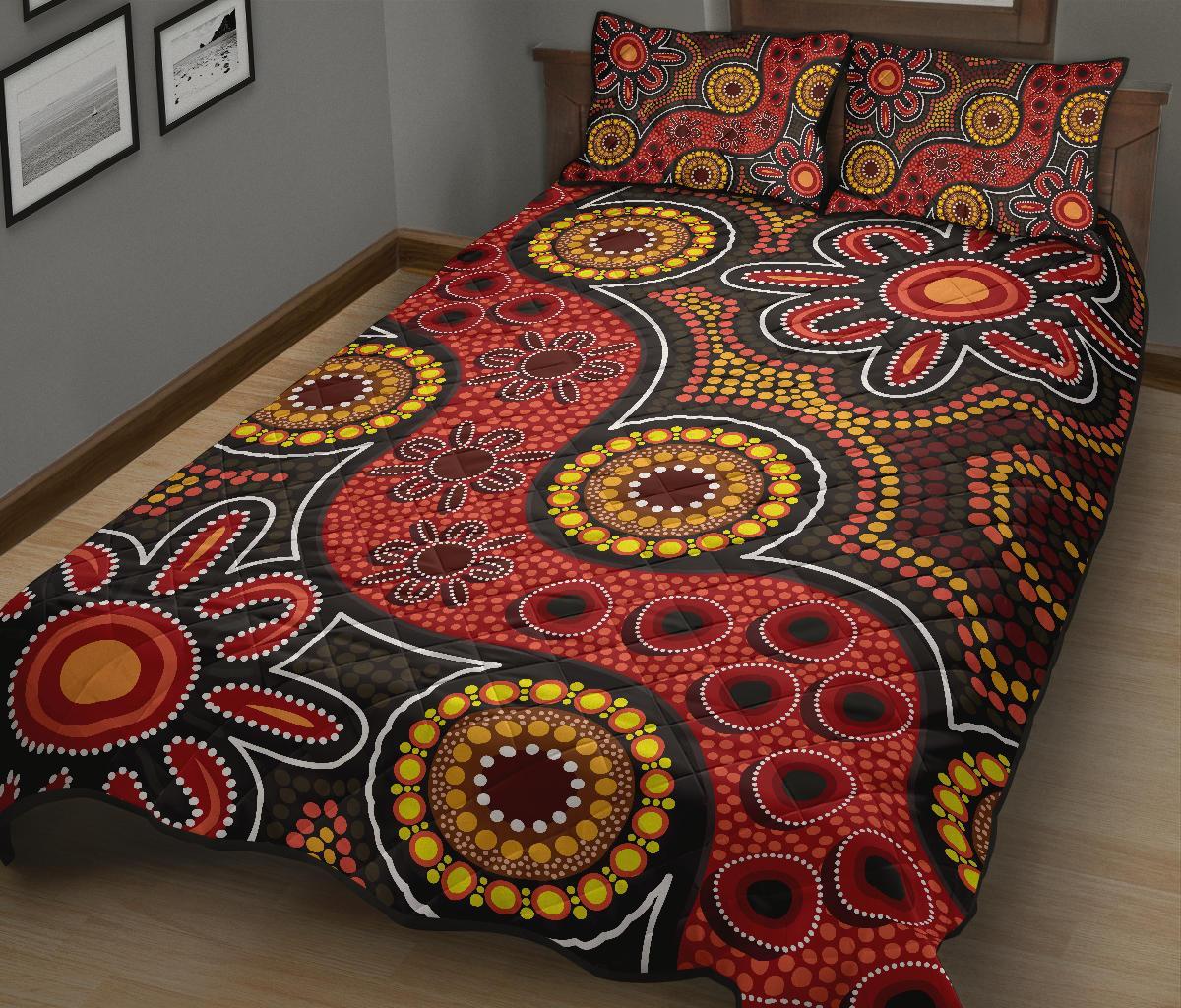 aboriginal-quilt-bed-set-indigenous-patterns-ver11