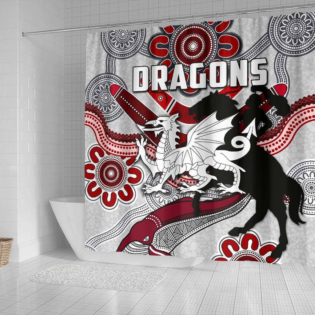 dragons-shower-curtain-st-george-indigenous-white