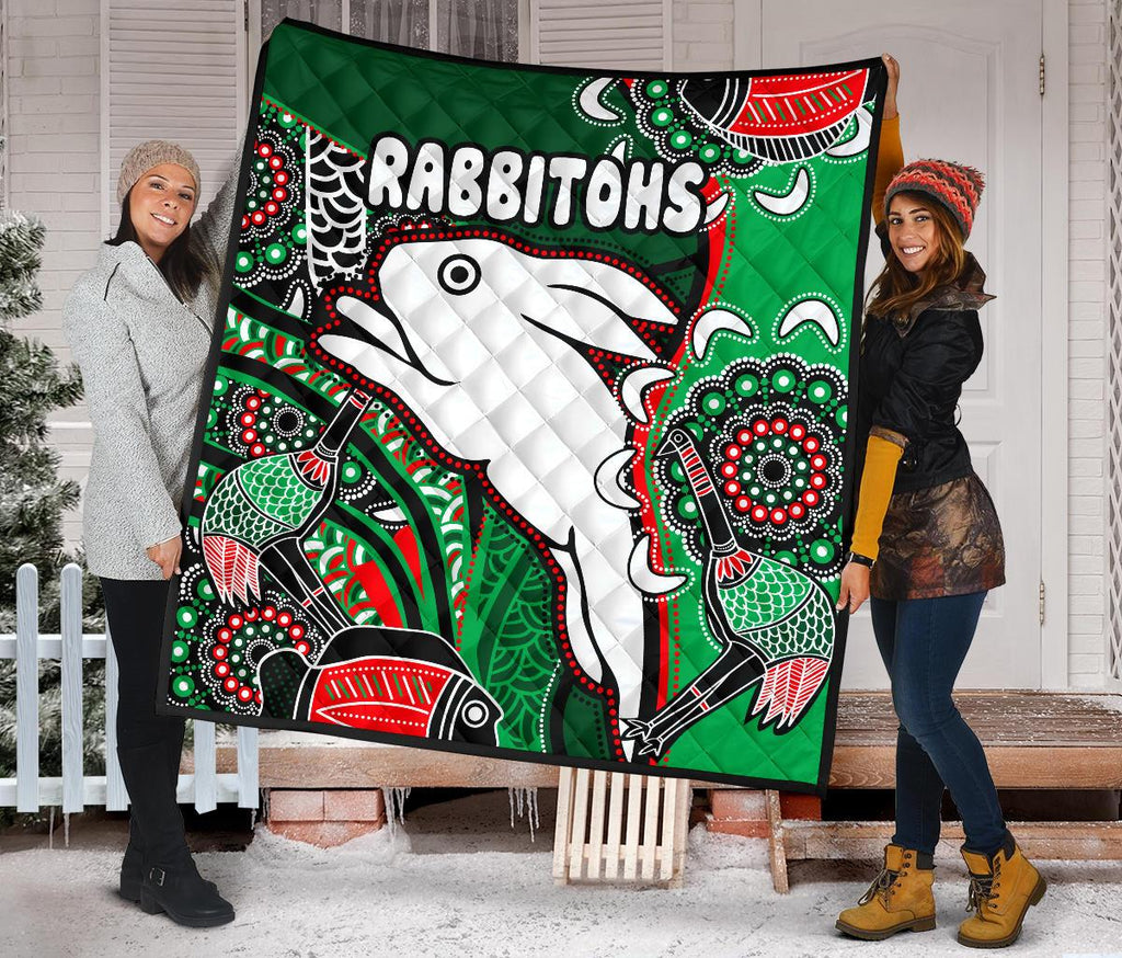 rabbitohs-premium-quilt-indigenous-survival-world