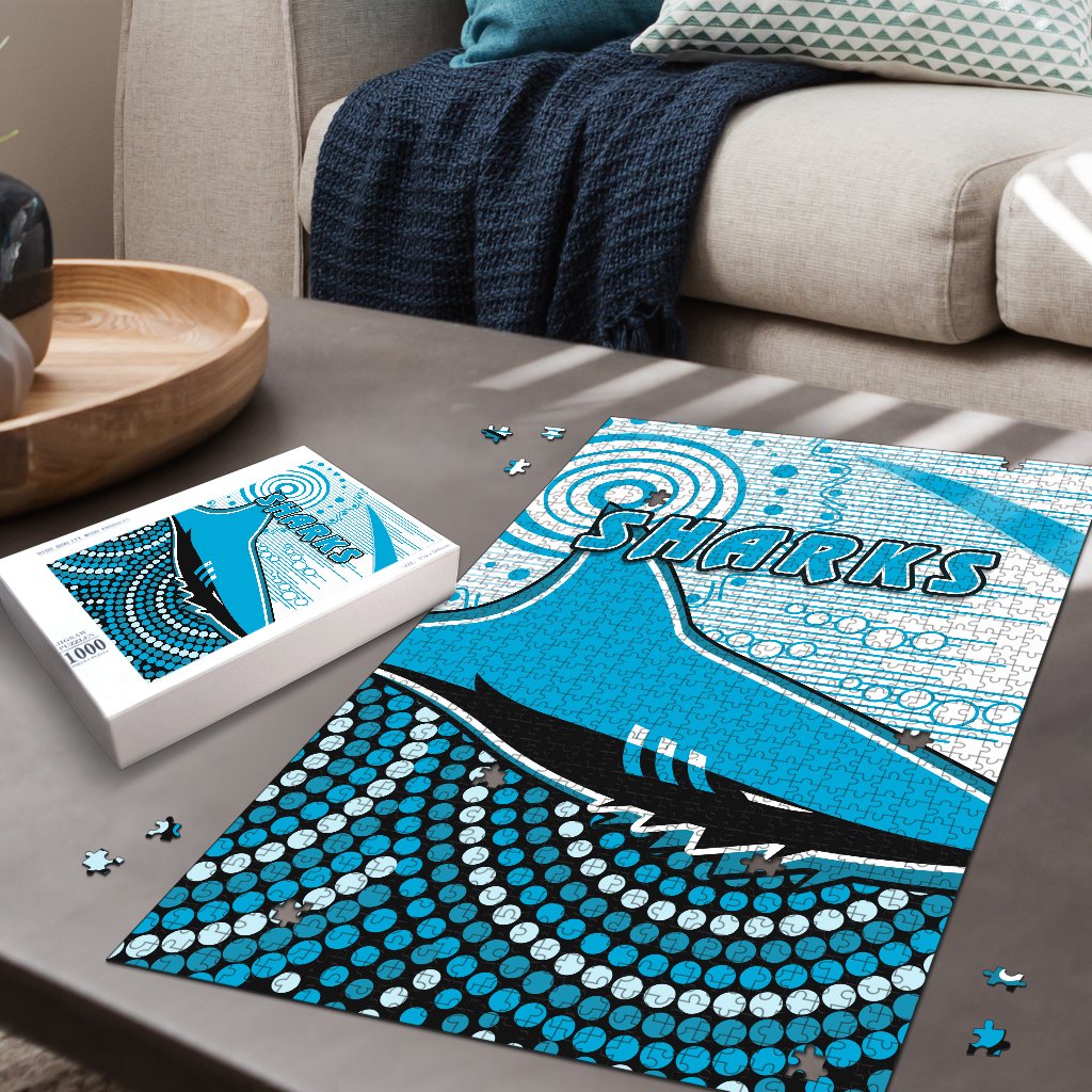 sharks-premium-wood-jigsaw-puzzle-cronulla-indigenous-unique