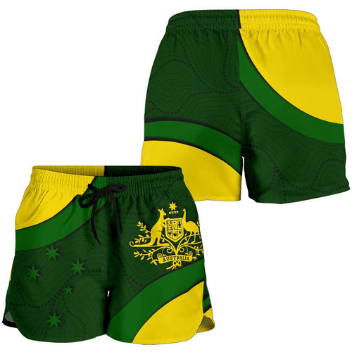 Shorts - Australia Coat of Arms Shorts National Colors - Women - Vibe Hoodie