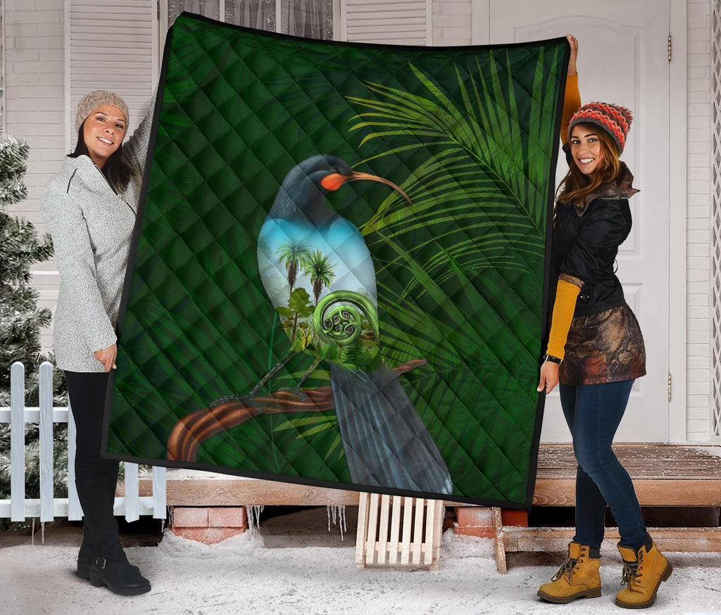 huia-bird-new-zealand-premium-quilt
