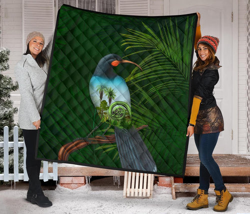 huia-bird-new-zealand-premium-quilt