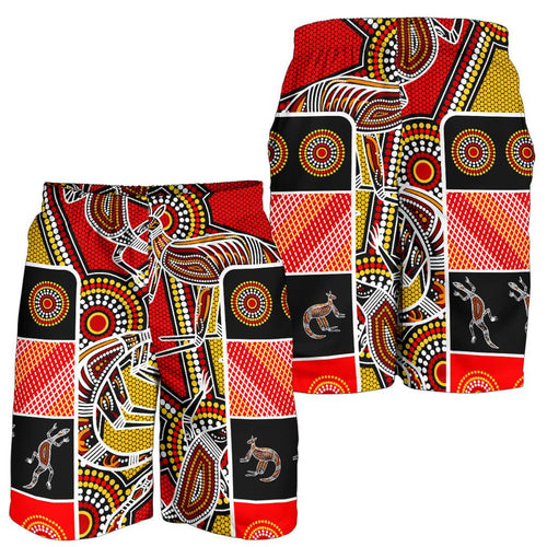 aboriginal-mens-shorts-kangaroo-dot-painting-patterns