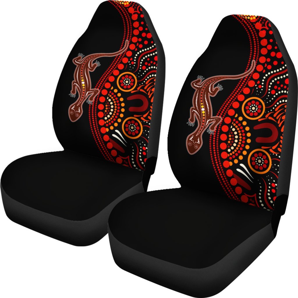 aboriginal-car-seat-covers-aboriginal-lizard-with-dot-painting-pattern