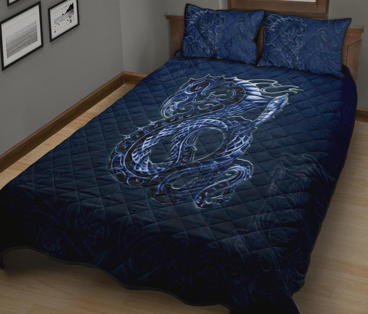 new-zealand-quilt-bed-set-maori-manaia-quilt-and-two-pillow-cases-blue