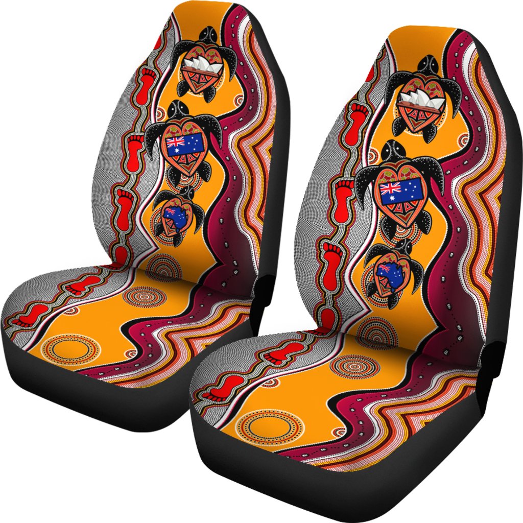 aboriginal-car-seat-covers-turtle-aus-flag-sydney-opera-dot-painting-footprint