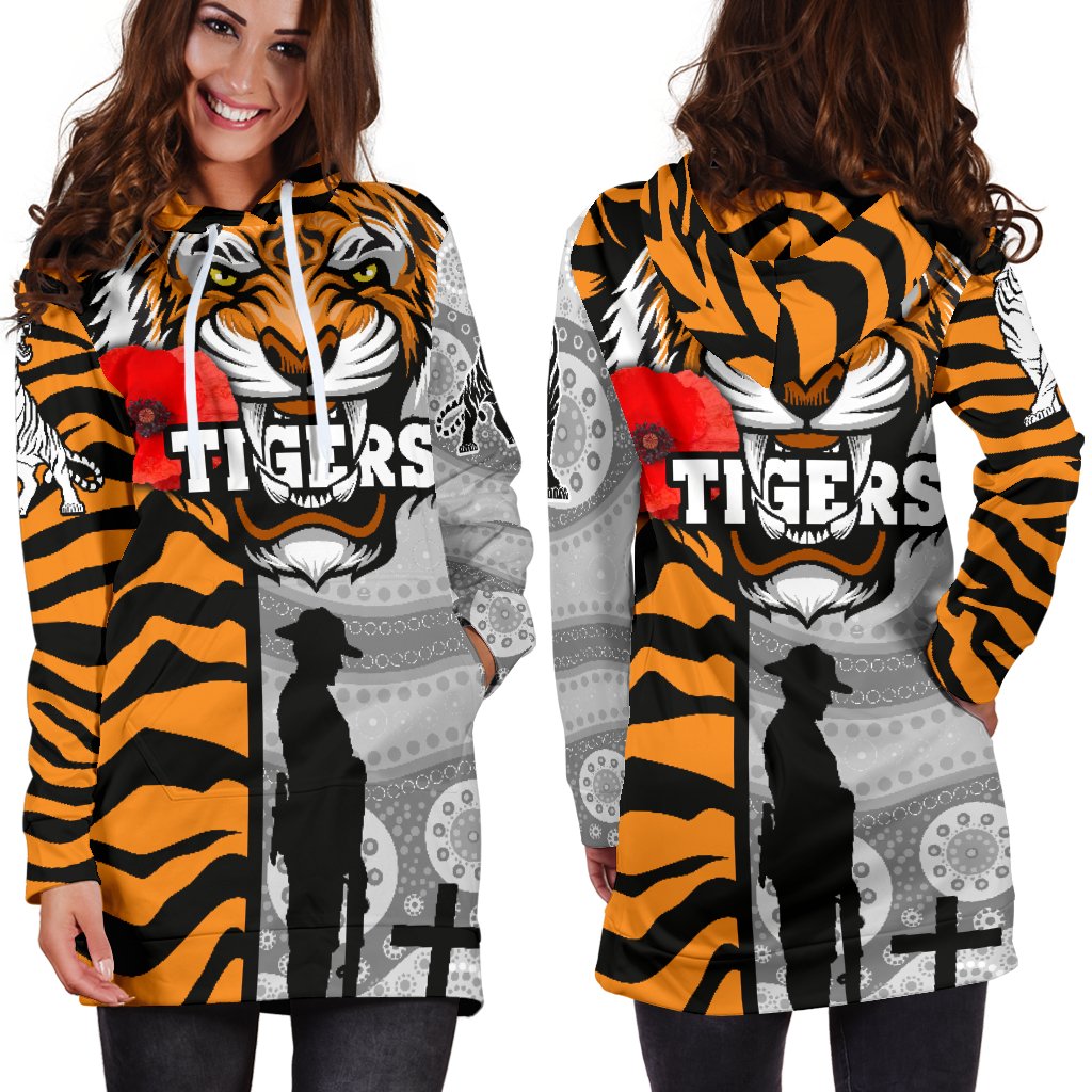 tigers-womens-hoodie-dress-wests-anzac-day-tiger-skin-style