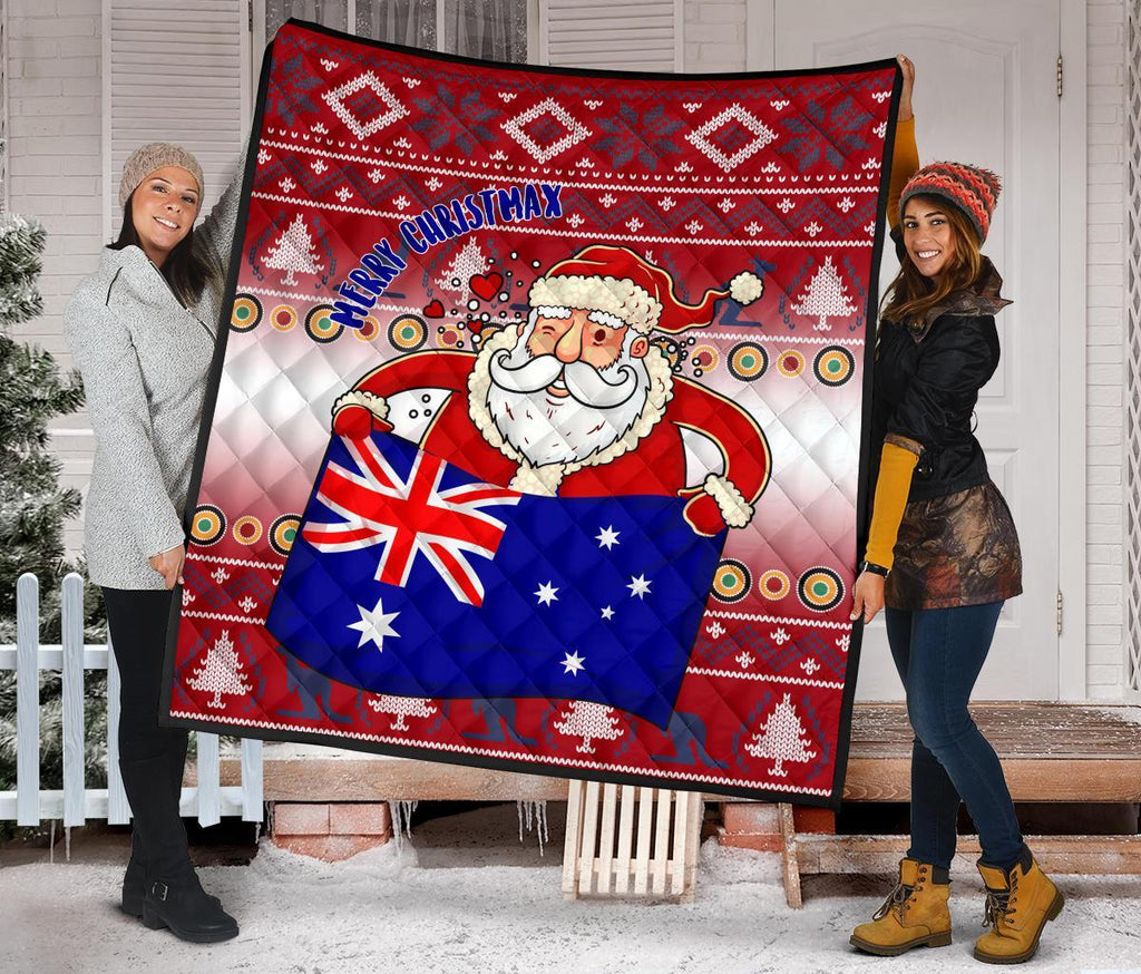 christmas-premium-quilt-australia-santa-claus-hold-the-flag-red