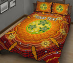 custom-text-aboriginal-quilt-bed-set-turtle-circle-dot-painting-art