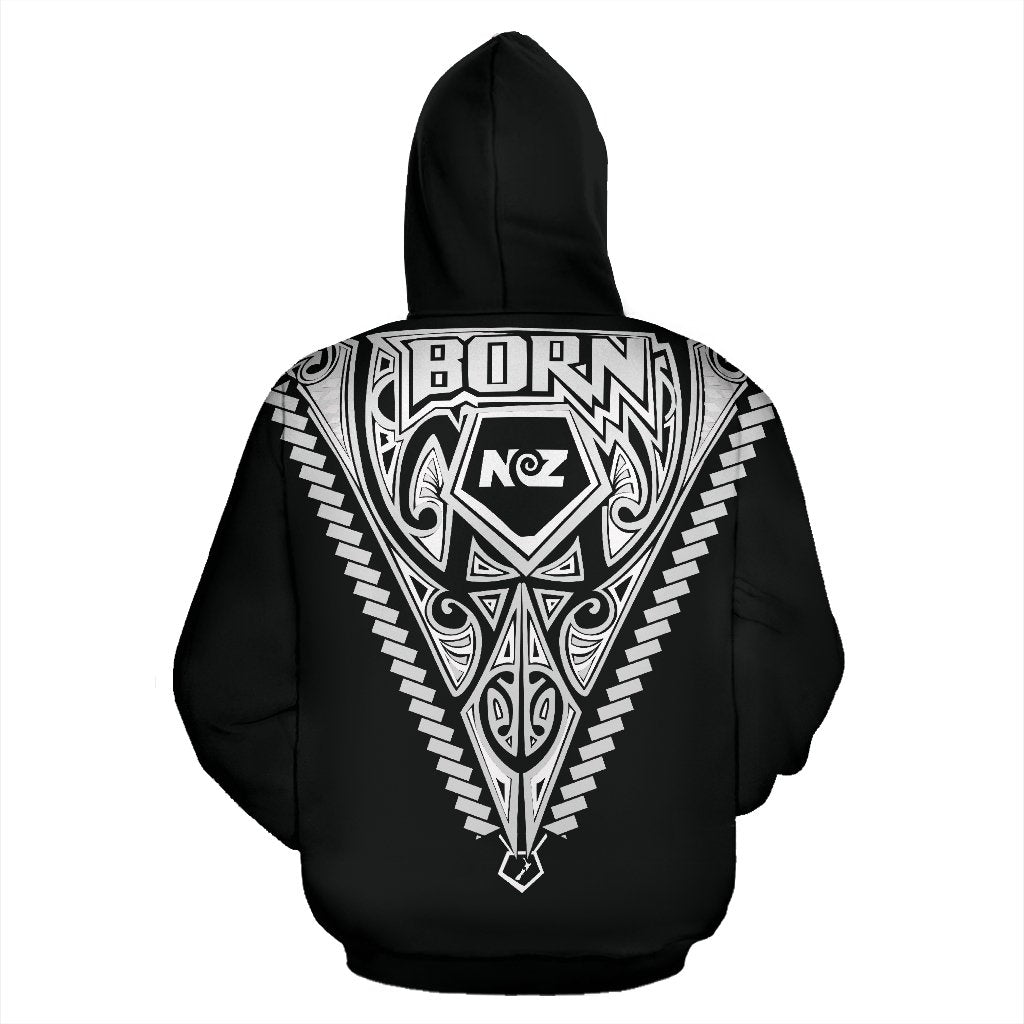 born-new-zealand-hoodie-polynesian-tattoo-white