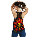 Aboriginal Women's Racerback Tank - Australia Map and Indigenous Flag - Vibe Hoodie