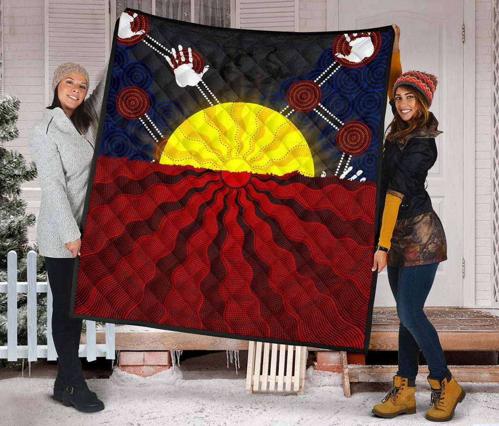 aboriginal-premium-quilt-aboriginal-lives-matter-flag-sun-dot-painting