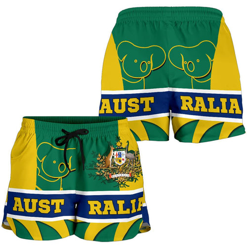 Shorts - Australian Coat Of Arms Shorts Koala - Women - Vibe Hoodie