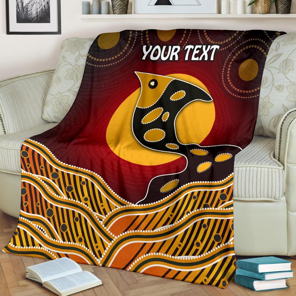 personalised-premium-blanket-aboriginal-dot-patterns-fish