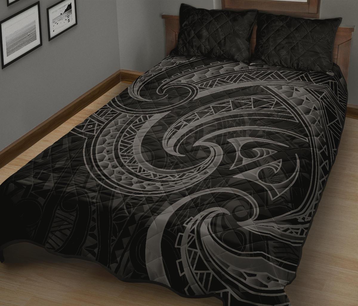 new-zealand-maori-mangopare-quilt-bed-set-polynesian-black