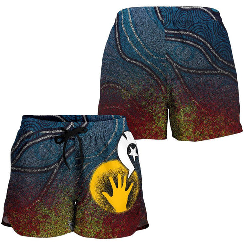 Aboriginal Women's Shorts - Aboriginal and Torres Strait Islanders Flag - Vibe Hoodie