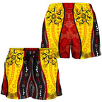 Aboriginal Women's Short - Dreamtime Koori Dance & Dot Acrylic Paint - Vibe Hoodie
