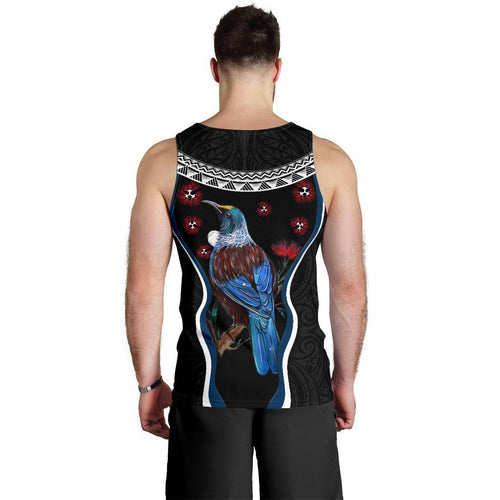 new-zealand-tui-bird-men-tank-top-pohutukawa-black