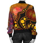aboriginal-womens-bomber-jacket-australia-indigenous-flag-circle-dot-painting-art-golden
