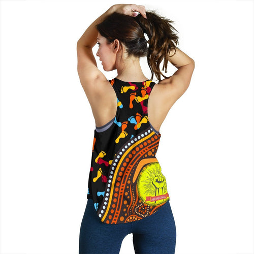 Custom  Racerback Tanks - Aboriginal Style & Flag, Dot Painting - Vibe Hoodie