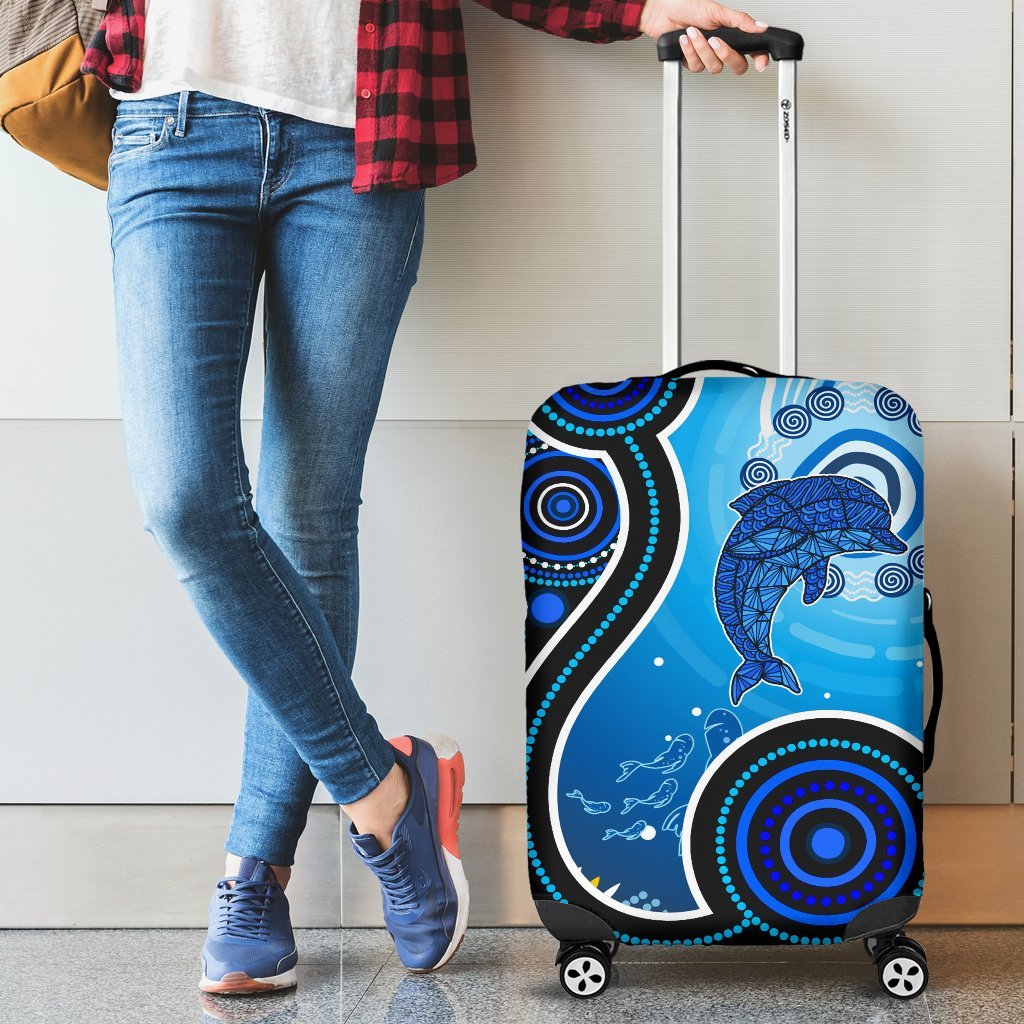 aboriginal-luggage-covers-dolphin-and-aboriginal-dot-patterns