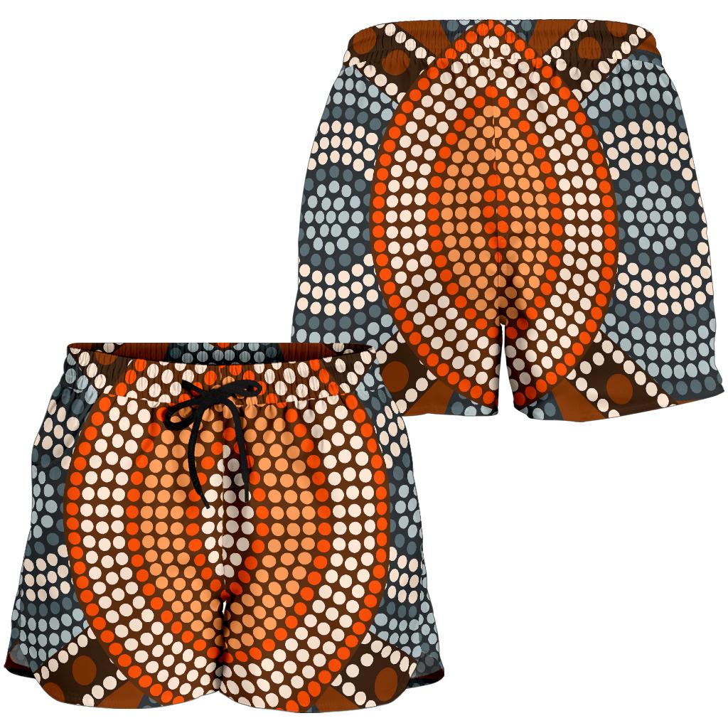 Aboriginal Shorts, Indigenous Dot Painting Short Women 05 - Vibe Hoodie