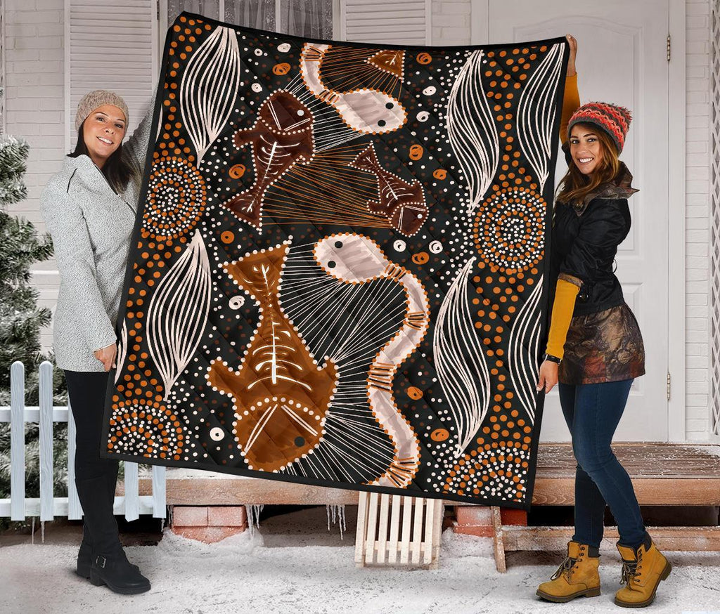 aboriginal-premium-quilt-indigenous-fish-and-snake
