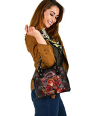 Aboriginal Shoulder Handbag - Indigenous Fish Hand Art - Vibe Hoodie