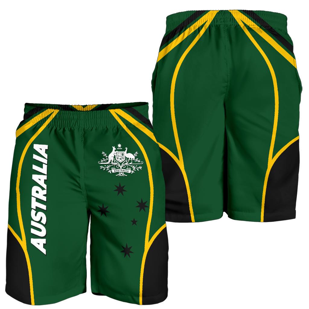 mens-shorts-australian-coat-of-arms-green-shorts