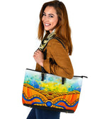 aboriginal-leather-tote-bag-australia-kangaroo-sky