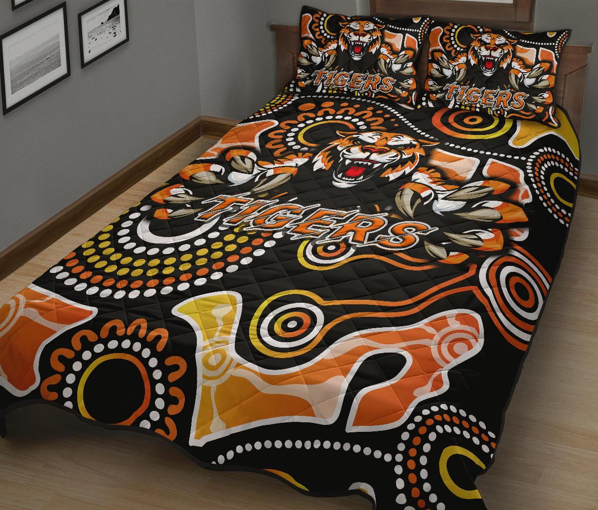 wests-quilt-bed-set-rugby-tigers-indigenous