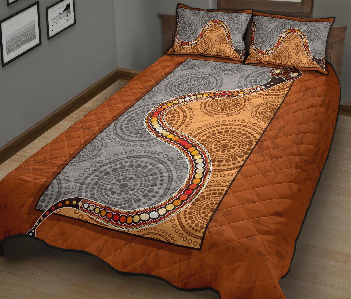 aboriginal-quilt-bed-set-indigenous-snake