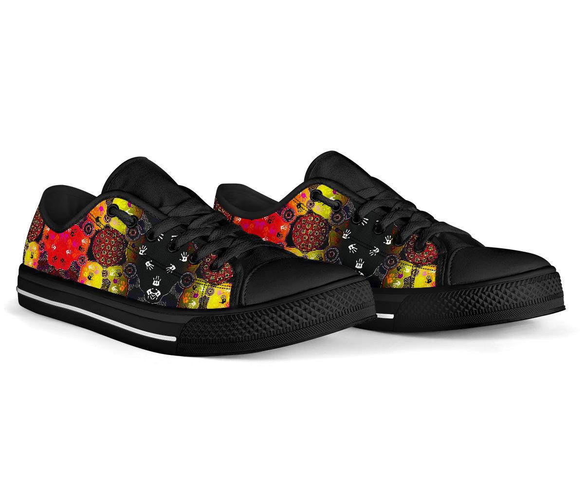 aboriginal-low-top-shoes-indigenous-circle-dot-painting-hand-art