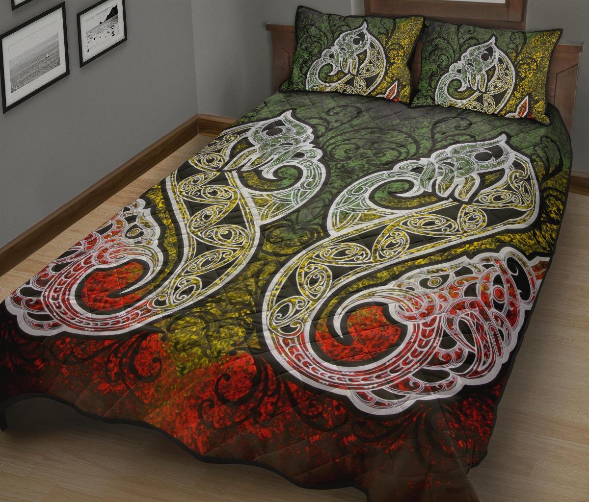 quilt-bed-set-nz-maori-manaia-painting