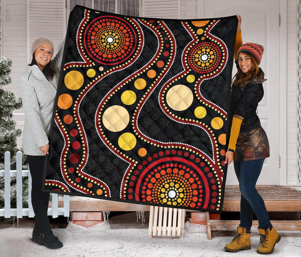 aboriginal-premium-quilt-australia-flower-aboriginal-art