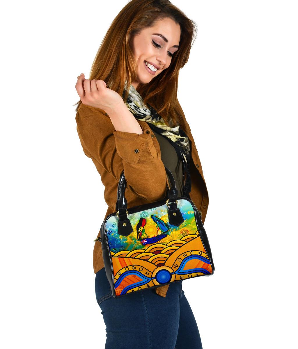Aboriginal Shoulder Handbag, Australia Kangaroo Naidoc Week 2021 - Vibe Hoodie