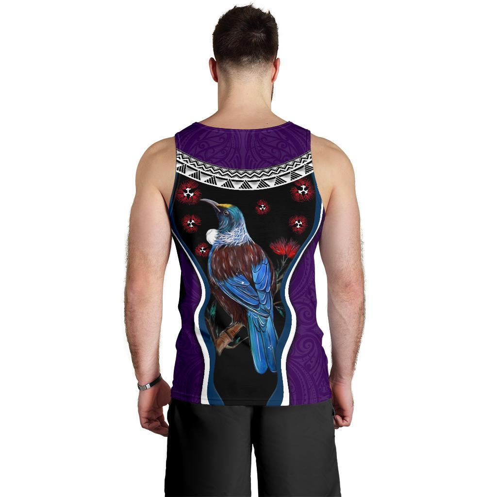 new-zealand-tui-bird-men-tank-top-pohutukawa-purple