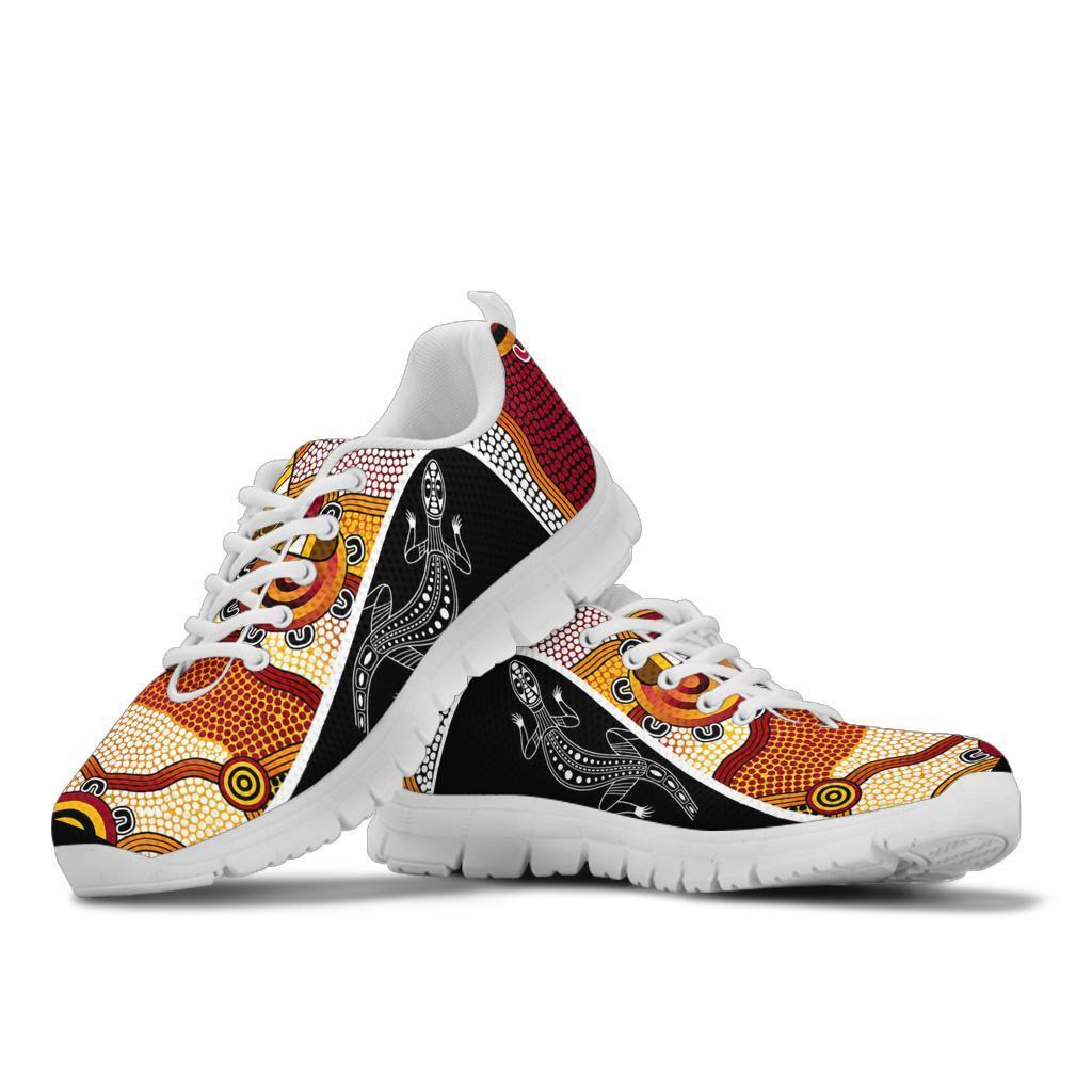 aboriginal-sneakers-lizard-boomerang-patterns-aboriginal-dot-shoes