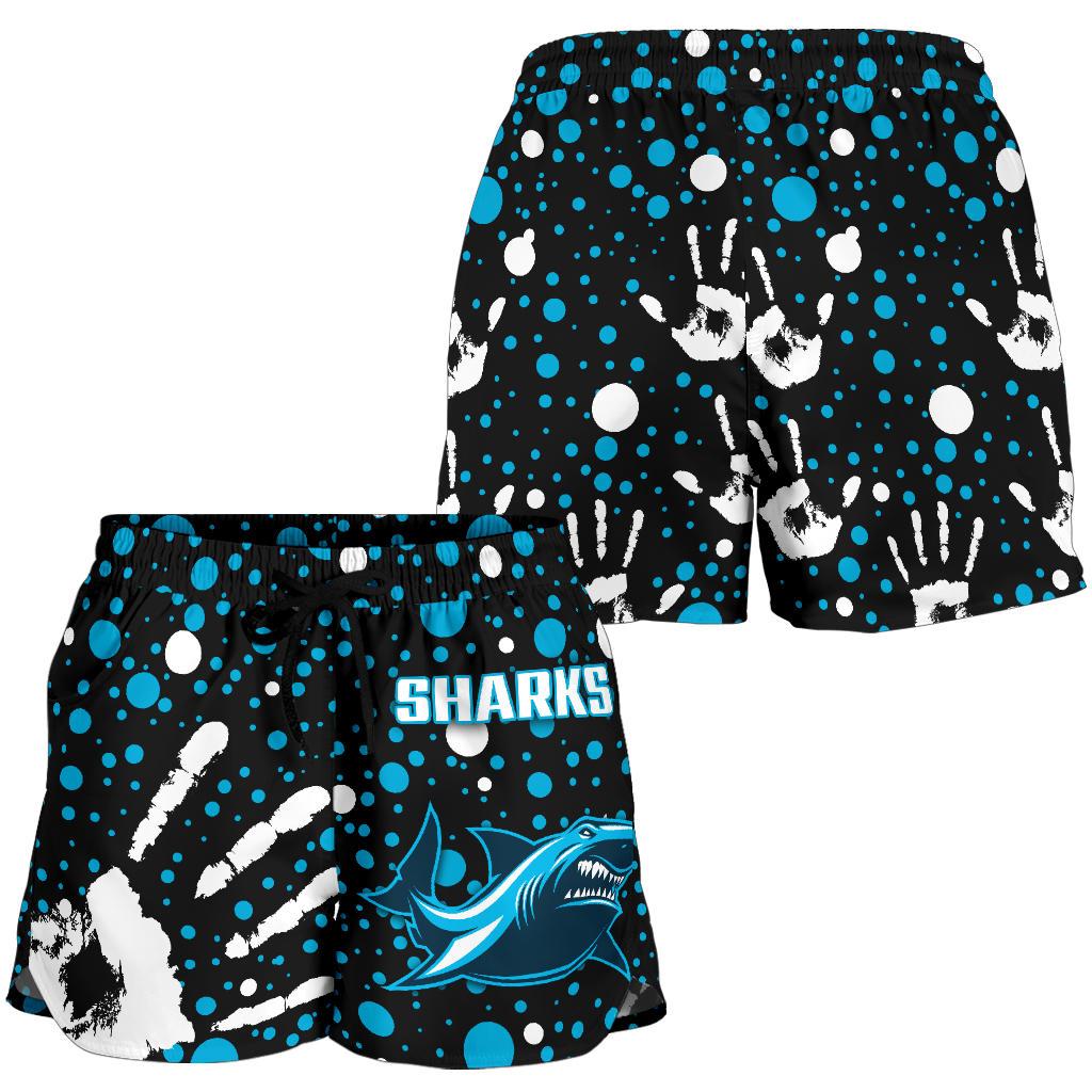 Sharks Indigenous Women's Shorts Minimalism Version - Vibe Hoodie