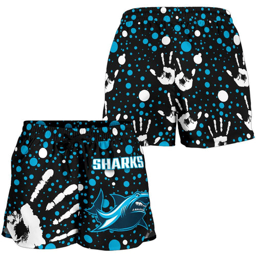 Sharks Indigenous Women's Shorts Minimalism Version - Vibe Hoodie