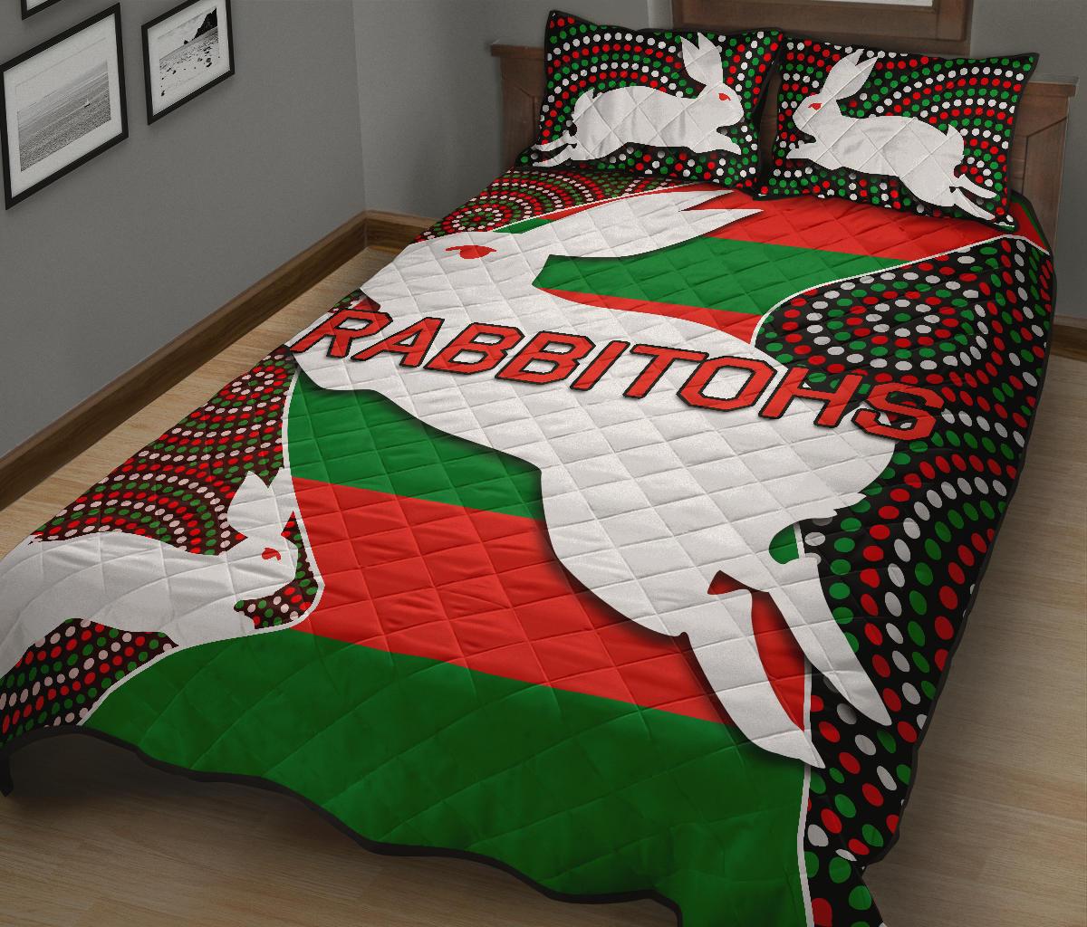 rabbitohs-quilt-bed-set