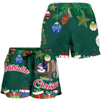 Christmas Women's Shorts Green - Merry Christmas - Vibe Hoodie