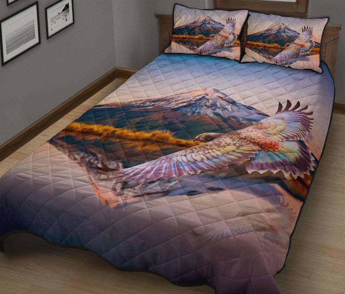 new-zealand-parrot-quilt-bed-set-kea-bird