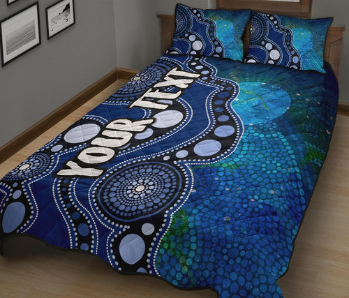 custom-text-aboriginal-quilt-bed-set-australia-indigenous-flag-circle-dot-painting-art-blue