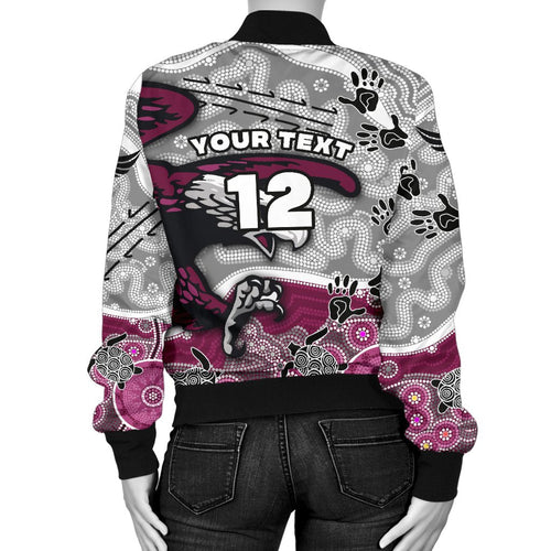 custom-personalised-sea-eagles-womens-bomber-jacket-aboriginal-style